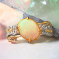 Solid Coober Pedy opal ring