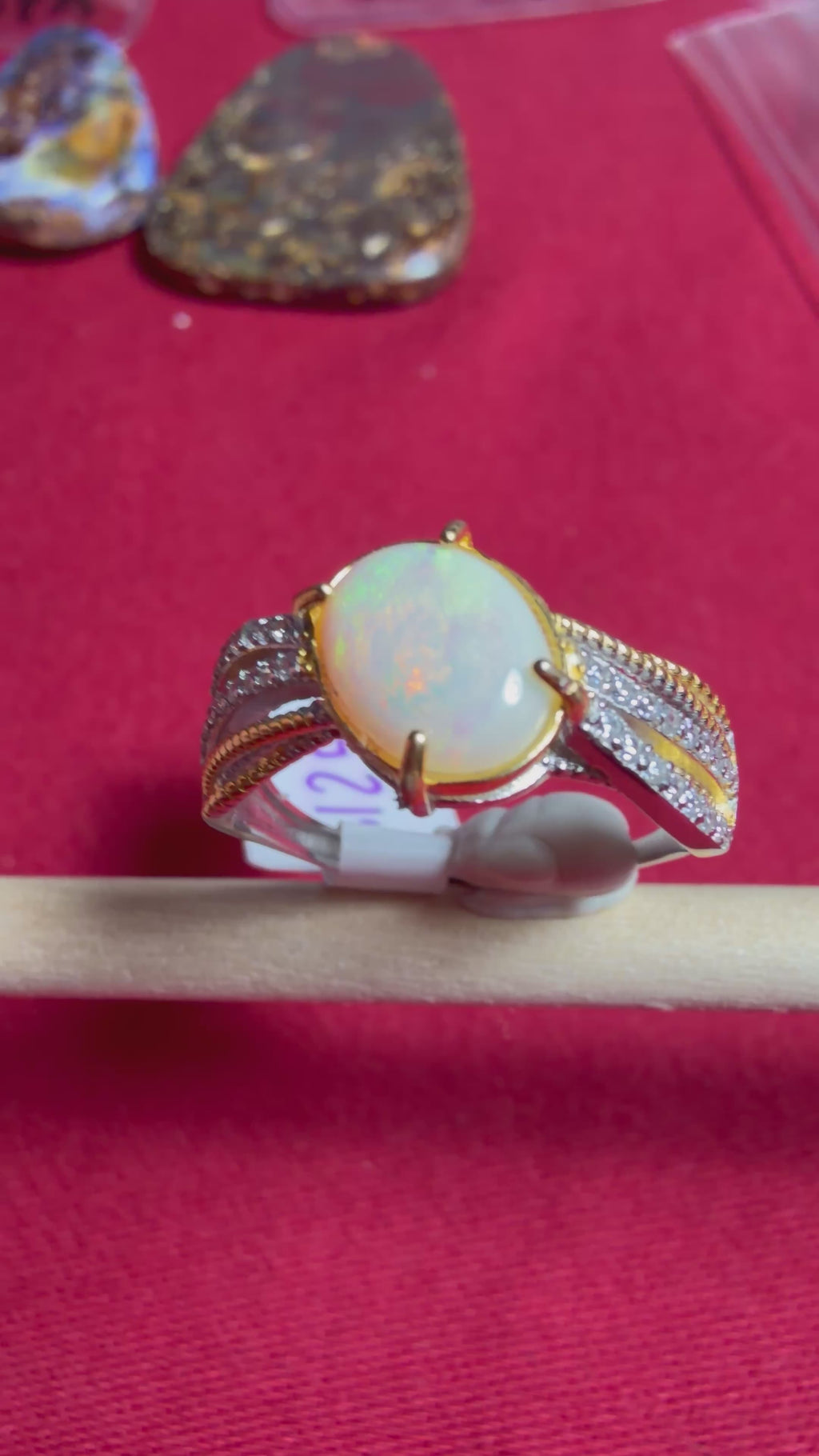 Solid Coober Pedy opal ring